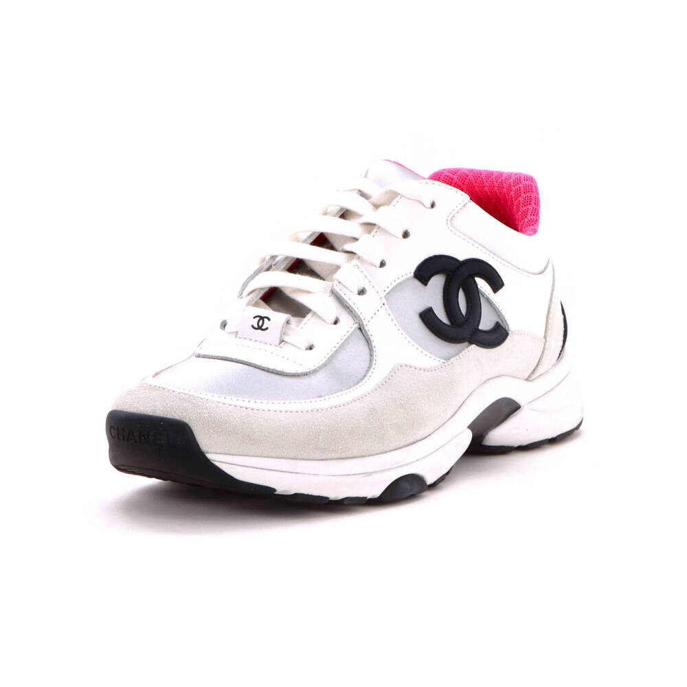 Chanel Women's CC Low-Top Sneakers Suede and Fabric